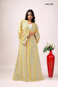 Georgette Shrug in Chikankari Stripe Embroidery - غاجي والا إكسبورت Gajiwala Export