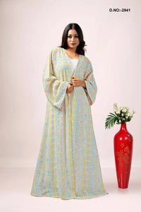 Georgette Shrug in Chikankari Stripe Embroidery - غاجي والا إكسبورت Gajiwala Export