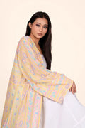Georgette Shrug in Striped Chikankari Work - غاجي والا إكسبورت Gajiwala Export