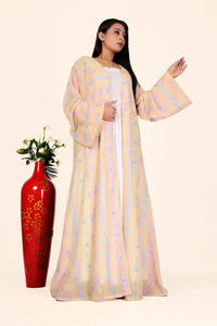 Georgette Shrug in Striped Chikankari Work - غاجي والا إكسبورت Gajiwala Export