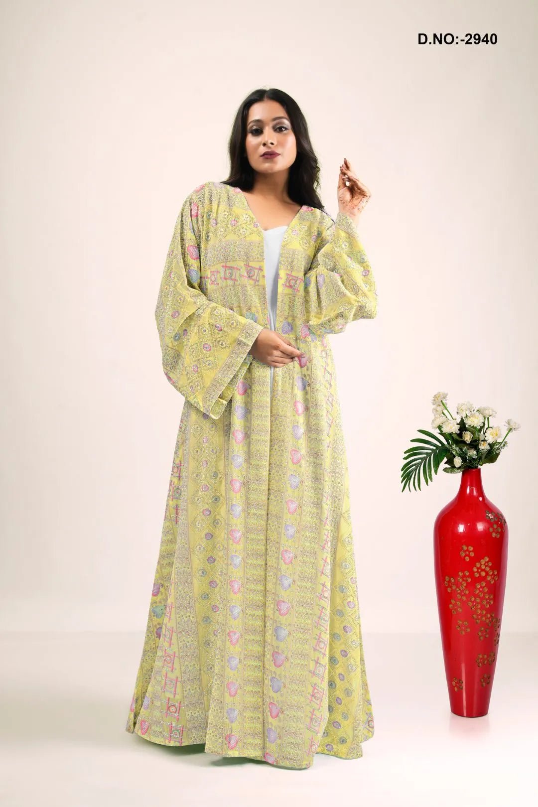 Georgette Shrug in Twilight Chikankari Harmony - غاجي والا إكسبورت Gajiwala Export