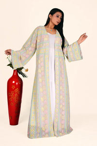 Georgette Shrug with Pastel Chikankari Motifs - غاجي والا إكسبورت Gajiwala Export