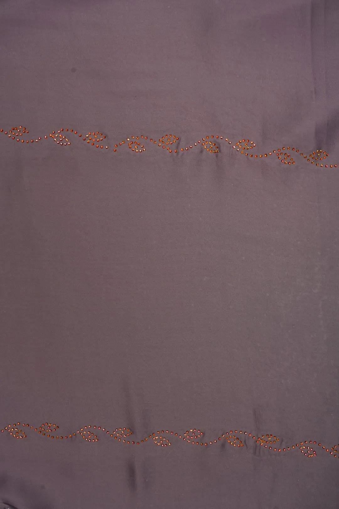 Gold Beaded Border on Dusty Gray sheer Fabric - غاجي والا إكسبورت Gajiwala Export