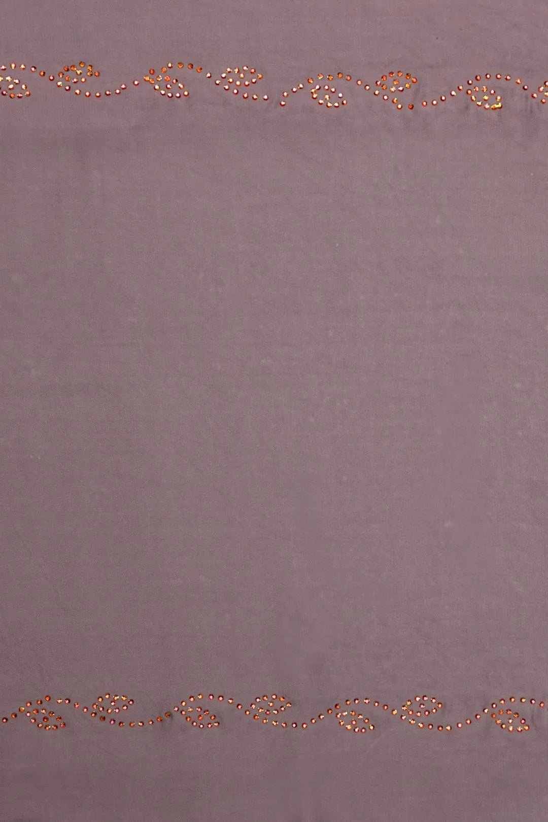 Gold Beaded Border on Dusty Gray sheer Fabric - غاجي والا إكسبورت Gajiwala Export