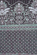 black mesh fabric with Multi-Tone Sequined and Jaali Pattern - غاجي والا إكسبورت Gajiwala Export
