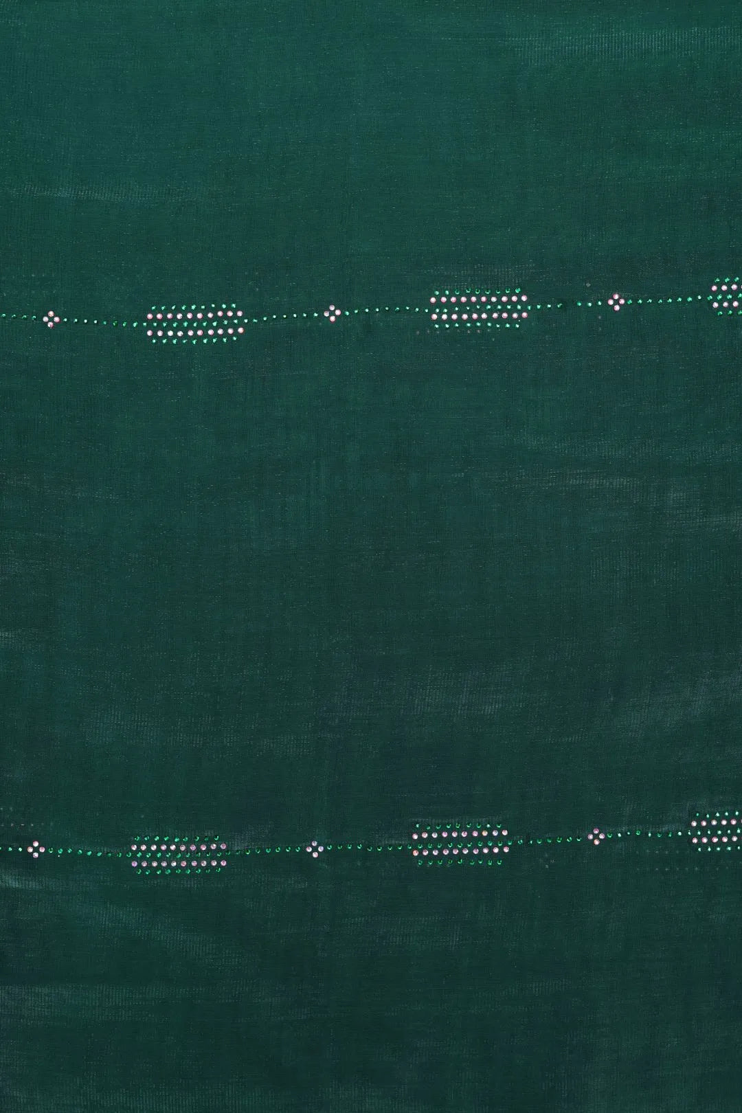 Green Sheer Fabric with Vertical Embroidery - غاجي والا إكسبورت Gajiwala Export