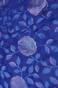 High - Contrast Metallic Floral Brasso Fabric - غاجي والا إكسبورت Gajiwala Export