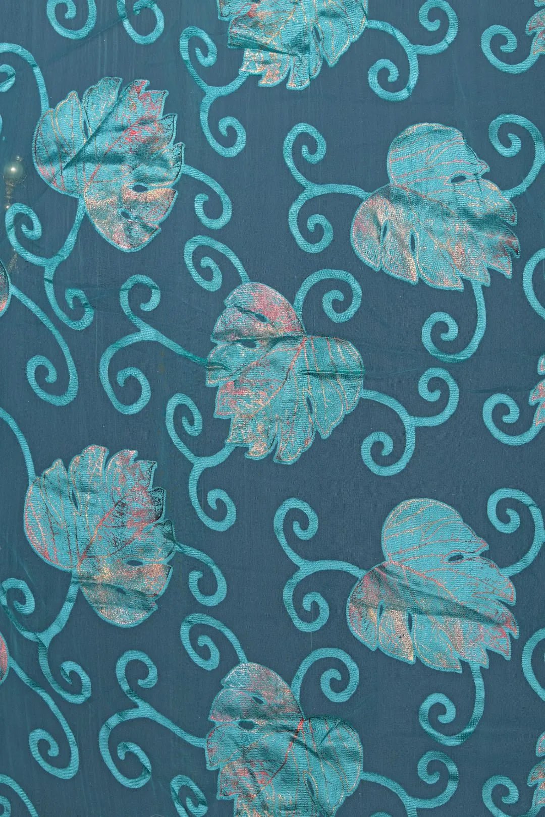 High - Shine Metallic Floral Brasso Fabric - غاجي والا إكسبورت Gajiwala Export