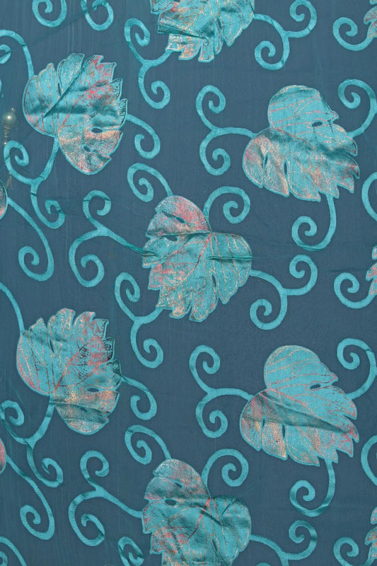 High - Shine Metallic Floral Brasso Fabric - غاجي والا إكسبورت Gajiwala Export