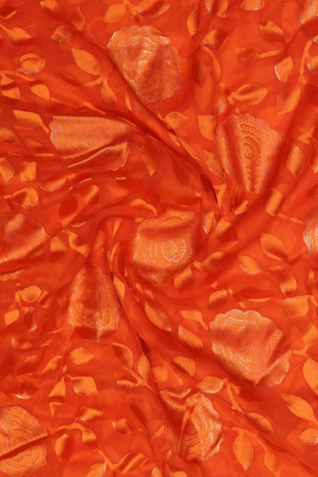 High - Vibrancy Floral Brasso Fabric - غاجي والا إكسبورت Gajiwala Export