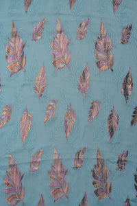 Jacquard Fabric with Metallic Leaf Pattern - غاجي والا إكسبورت Gajiwala Export