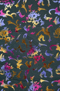Jewel-Tone Abstract Burnout Velvet Mesh fabric - غاجي والا إكسبورت Gajiwala Export