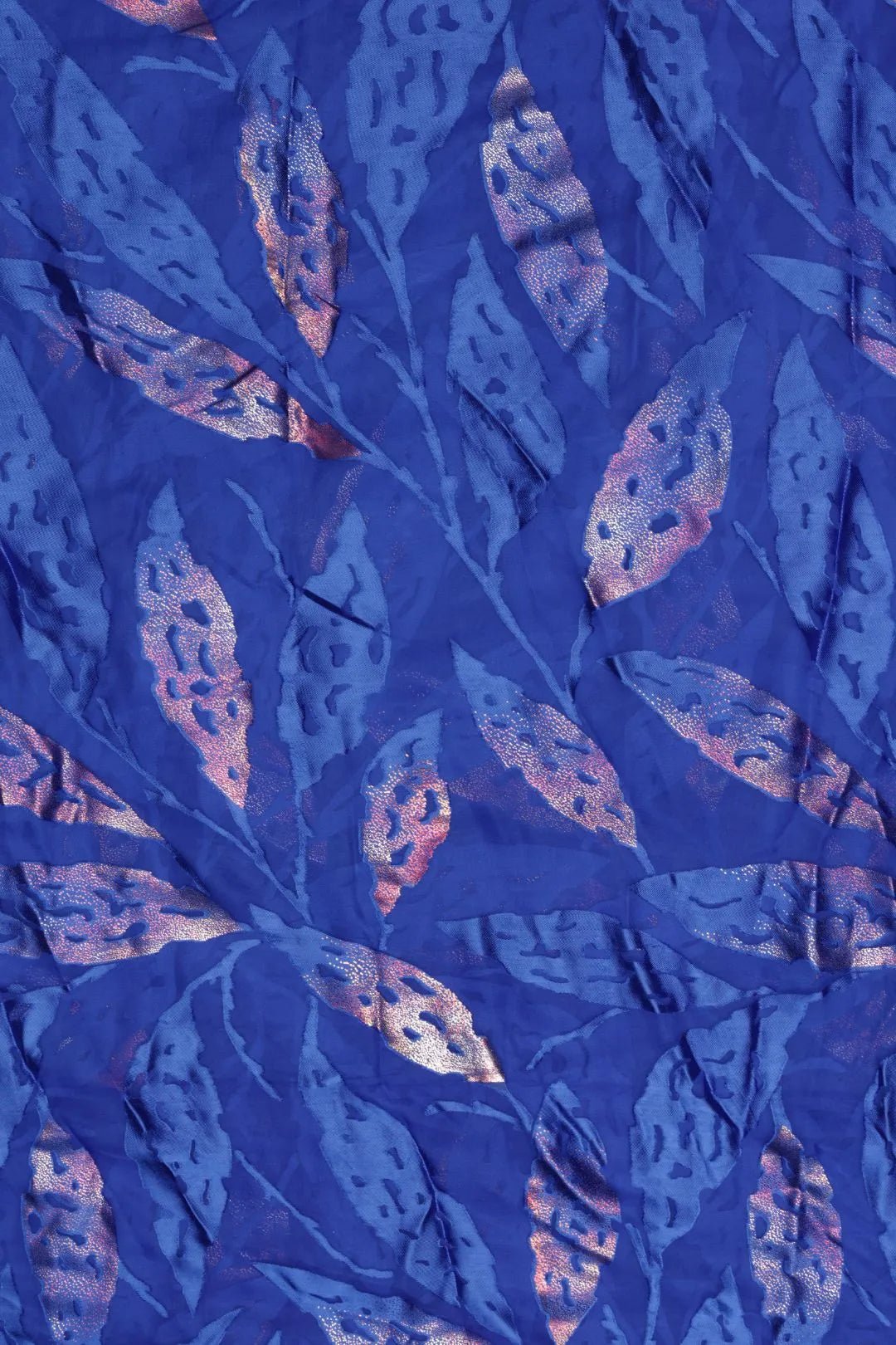 Jewel - Toned Metallic Foliage Brasso Fabric - غاجي والا إكسبورت Gajiwala Export