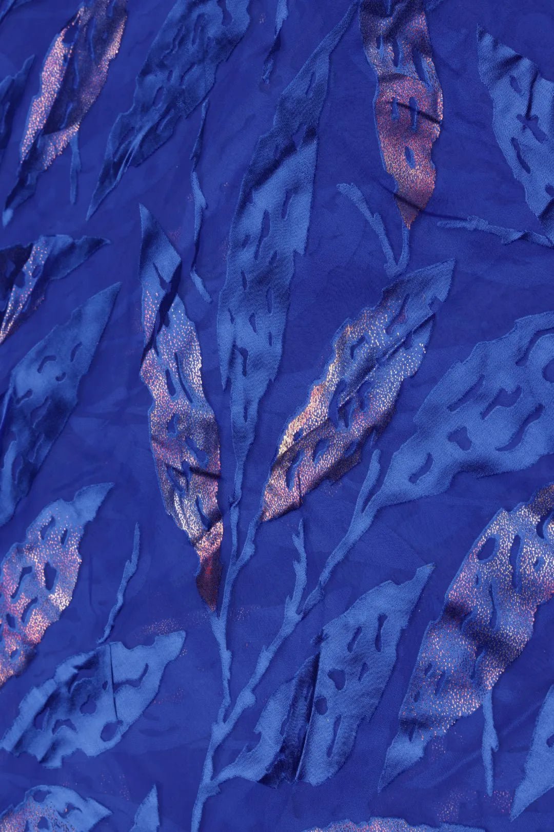 Jewel - Toned Metallic Foliage Brasso Fabric - غاجي والا إكسبورت Gajiwala Export