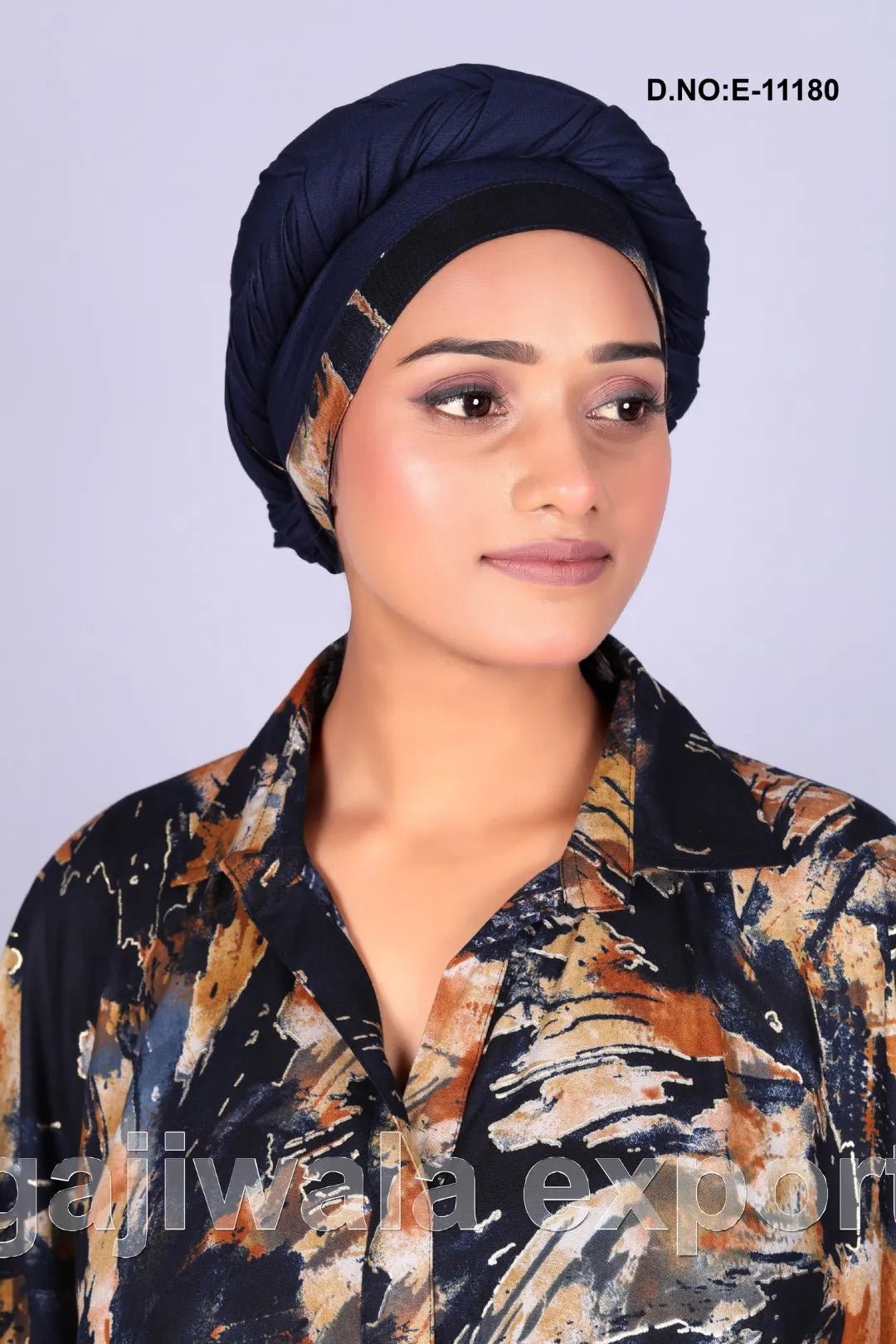 Kaftan Dress with Abstract Print and Belt - غاجي والا إكسبورت Gajiwala Export