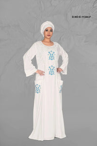 Kaftan Dress with Embroidered Pocket Design - غاجي والا إكسبورت Gajiwala Export