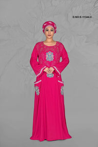 Kaftan Dress with Embroidered Pocket Design - غاجي والا إكسبورت Gajiwala Export