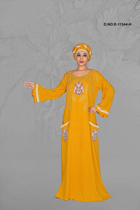 Kaftan Dress with Embroidered Pocket Design - غاجي والا إكسبورت Gajiwala Export