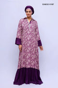 Kaftan Dress with Floral Print and Ruffle - غاجي والا إكسبورت Gajiwala Export