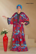 Kaftan Gown with Bold Circular Print For Women - غاجي والا إكسبورت Gajiwala Export