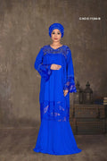 Kaftan Gown with Lace Yoke and Print Panel - غاجي والا إكسبورت Gajiwala Export
