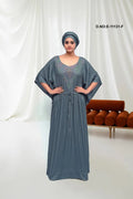 Kaftan with Colorful Beaded Neckline For Women - غاجي والا إكسبورت Gajiwala Export