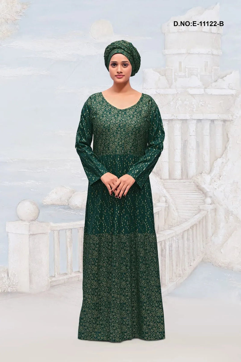 Kaftan with Printed Abstract Pattern For Women - غاجي والا إكسبورت Gajiwala Export