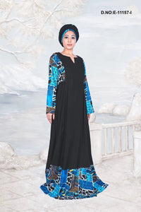 Kaftan with Printed Sleeves and Hem Accent - غاجي والا إكسبورت Gajiwala Export