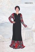 Kaftan with Printed Sleeves and Hem Accent - غاجي والا إكسبورت Gajiwala Export