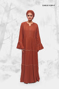 Kaftan with Tiered Ruffles and Bell Sleeves - غاجي والا إكسبورت Gajiwala Export