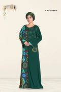 Kaftan with Vibrant Global Print Panel and Gilded Yoke - غاجي والا إكسبورت Gajiwala Export