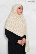 Labyrinth Geometric Dupatta with Crystal Border - غاجي والا إكسبورت Gajiwala Export