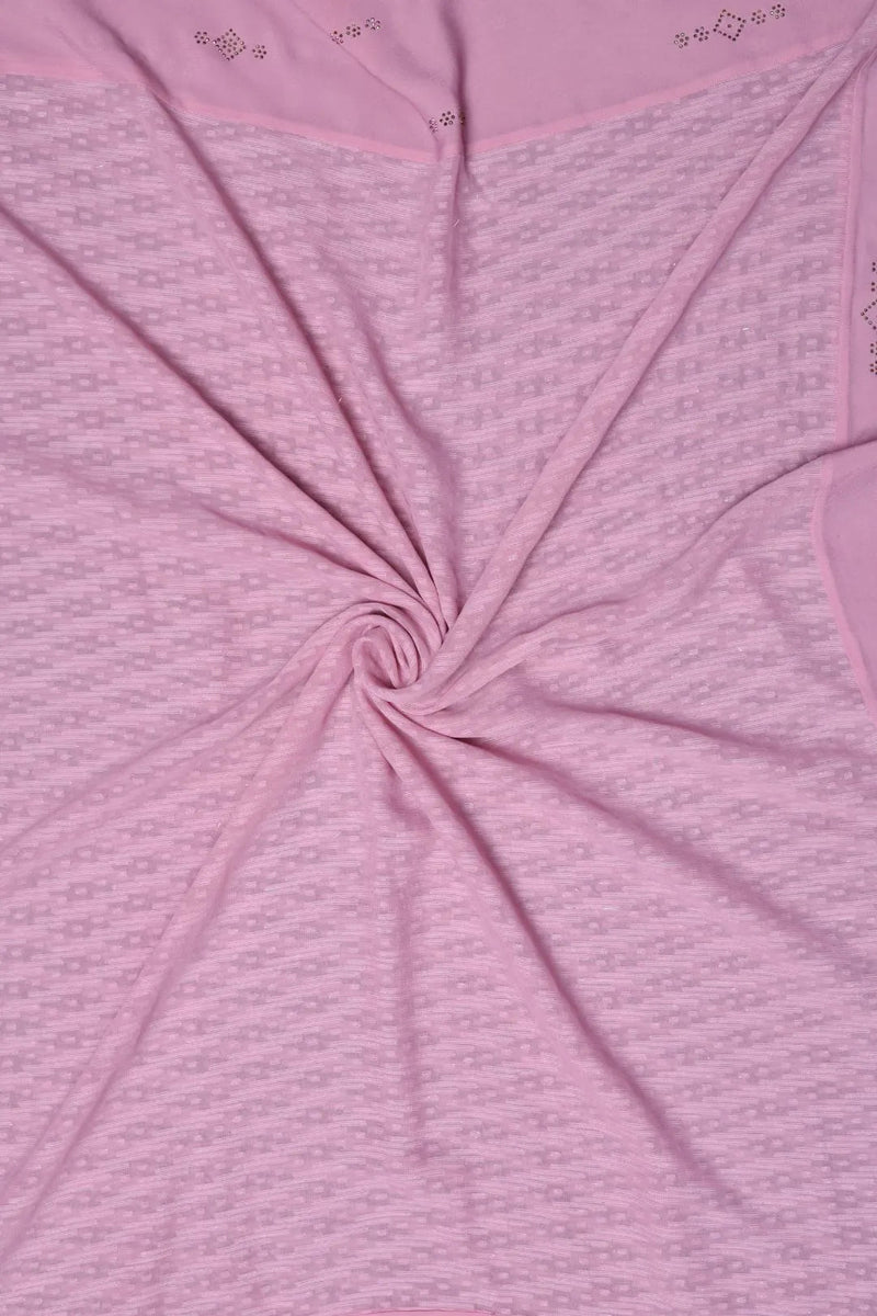 Lilac Textured Diamond Designer Baby Pink Stole for Women - غاجي والا إكسبورت Gajiwala Export