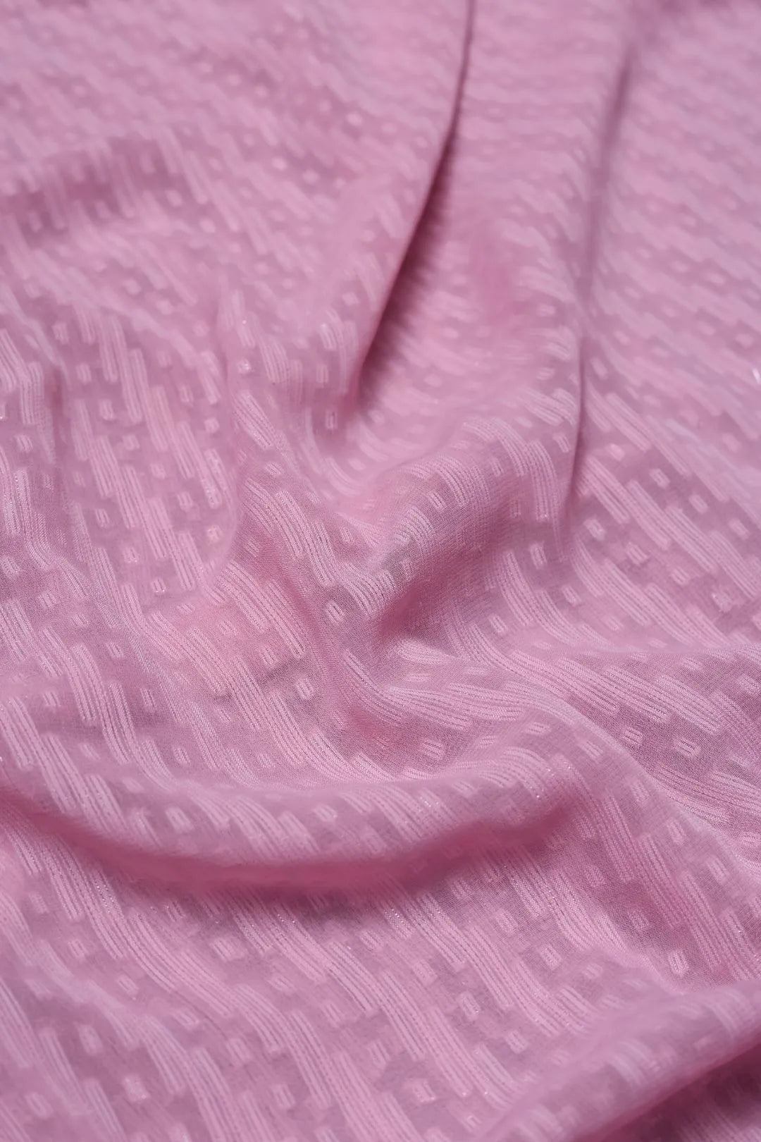 Lilac Textured Diamond Designer Baby Pink Stole for Women - غاجي والا إكسبورت Gajiwala Export