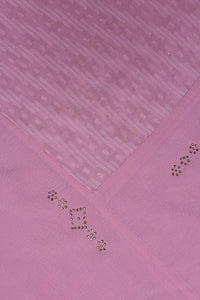 Lilac Textured Diamond Designer Baby Pink Stole for Women - غاجي والا إكسبورت Gajiwala Export