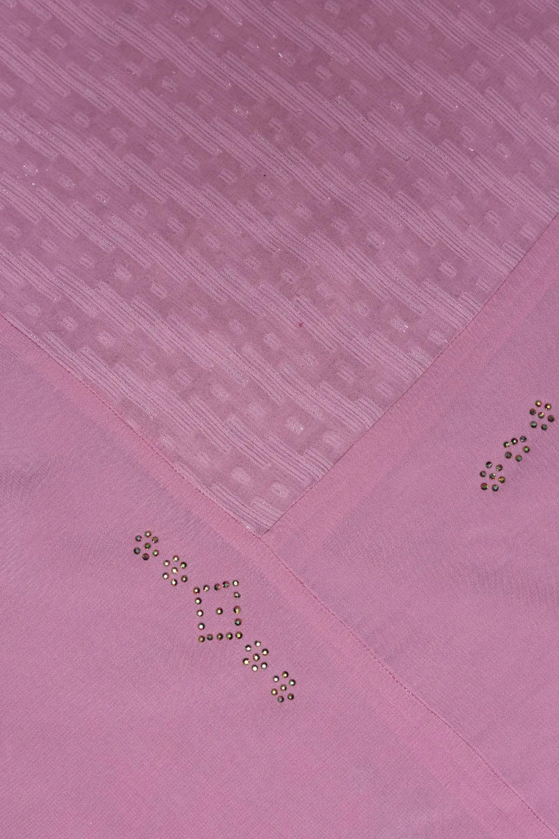 Lilac Textured Diamond Designer Baby Pink Stole for Women - غاجي والا إكسبورت Gajiwala Export