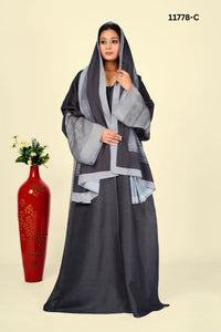 Linen Cotton Shrug in Cocoa Gradient Harmony - غاجي والا إكسبورت Gajiwala Export