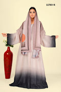 Linen Cotton Shrug in Sand - to - Charcoal Fade - غاجي والا إكسبورت Gajiwala Export