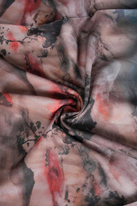 Linen Cotton Shrug with Artistic Brushscape Panels - غاجي والا إكسبورت Gajiwala Export