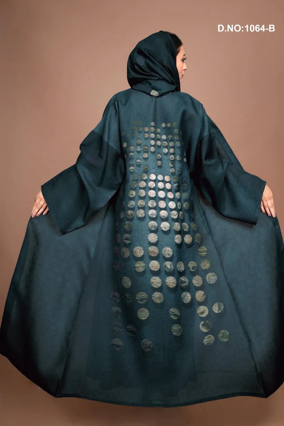 Linen Shrug in Fade with Digital Circle Print - غاجي والا إكسبورت Gajiwala Export