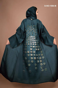 Linen Shrug in Fade with Digital Circle Print - غاجي والا إكسبورت Gajiwala Export