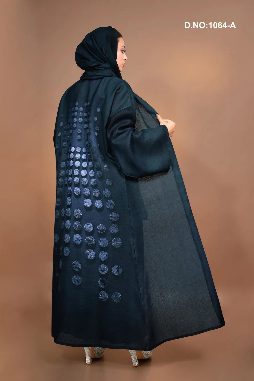 Linen Shrug in Fade with Digital Circle Print - غاجي والا إكسبورت Gajiwala Export