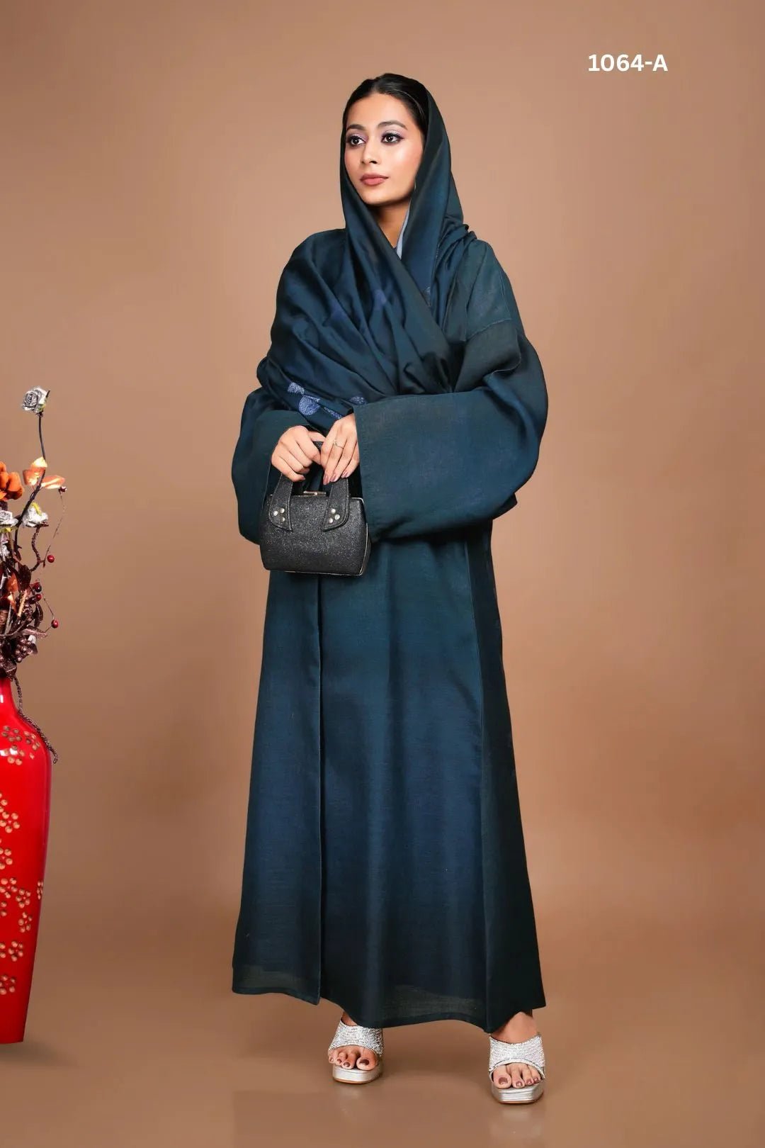 Linen Shrug in Fade with Digital Circle Print - غاجي والا إكسبورت Gajiwala Export