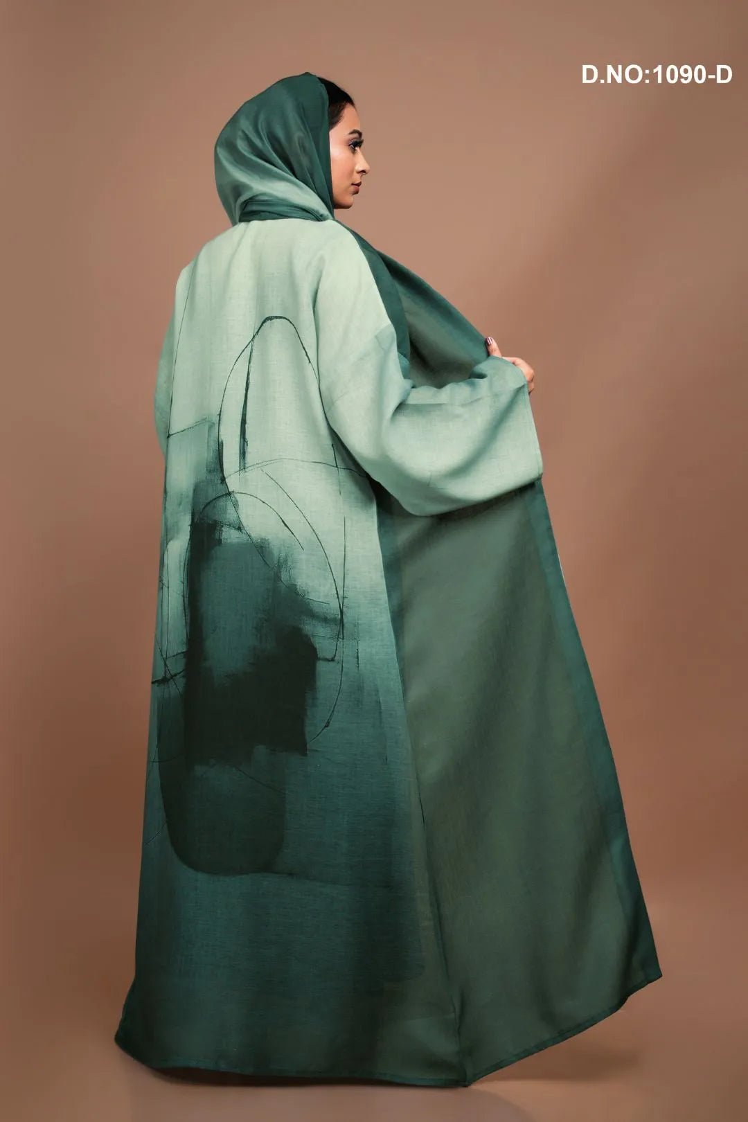 Linen Shrug with Abstract Brush Print For Women - غاجي والا إكسبورت Gajiwala Export