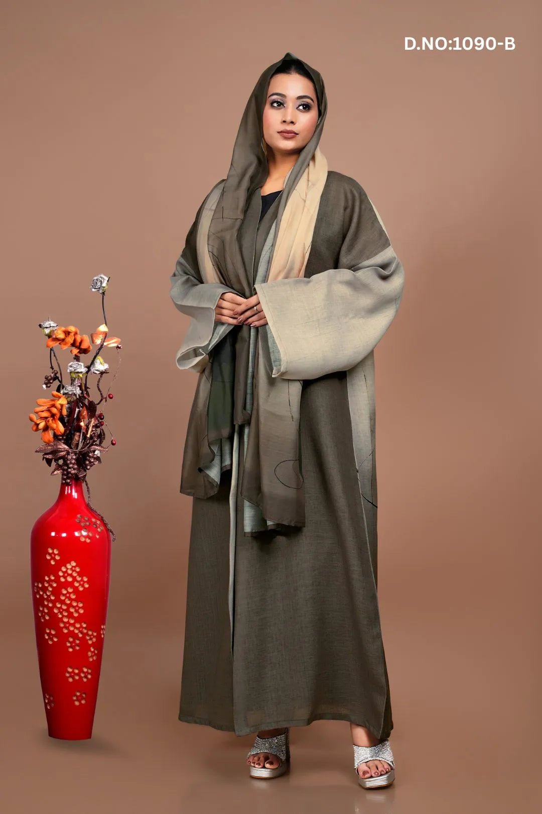 Linen Shrug with Abstract Brush Print For Women - غاجي والا إكسبورت Gajiwala Export