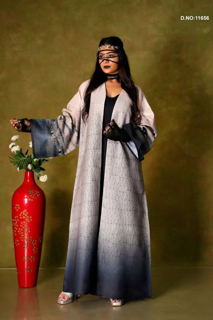 Linen Shrug with Artistic Digital Print Design - غاجي والا إكسبورت Gajiwala Export
