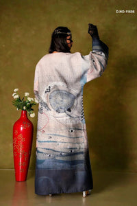 Linen Shrug with Artistic Digital Print Design - غاجي والا إكسبورت Gajiwala Export