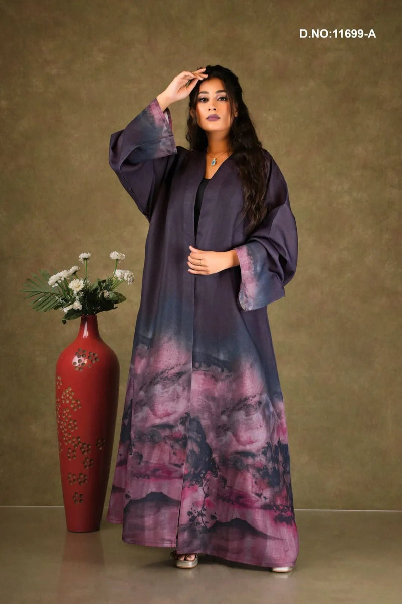 Linen Shrug with Artistic Digital Print Finish - غاجي والا إكسبورت Gajiwala Export