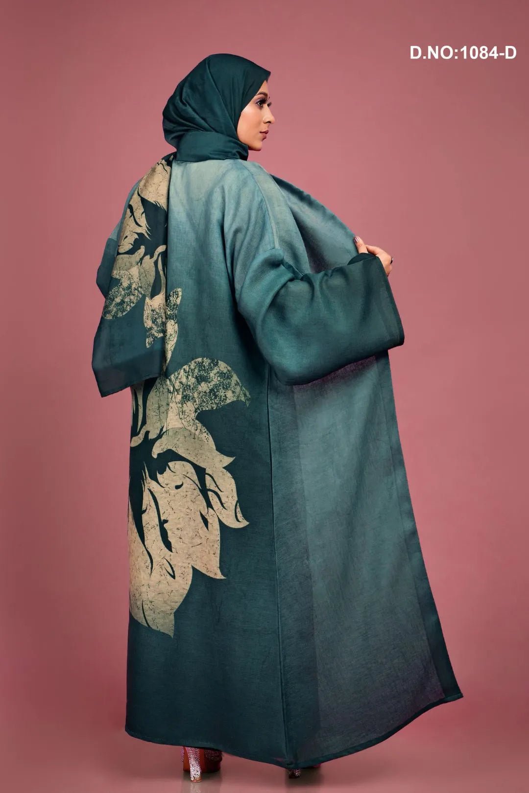 Linen Shrug with Botanical Digital Print For Women - غاجي والا إكسبورت Gajiwala Export