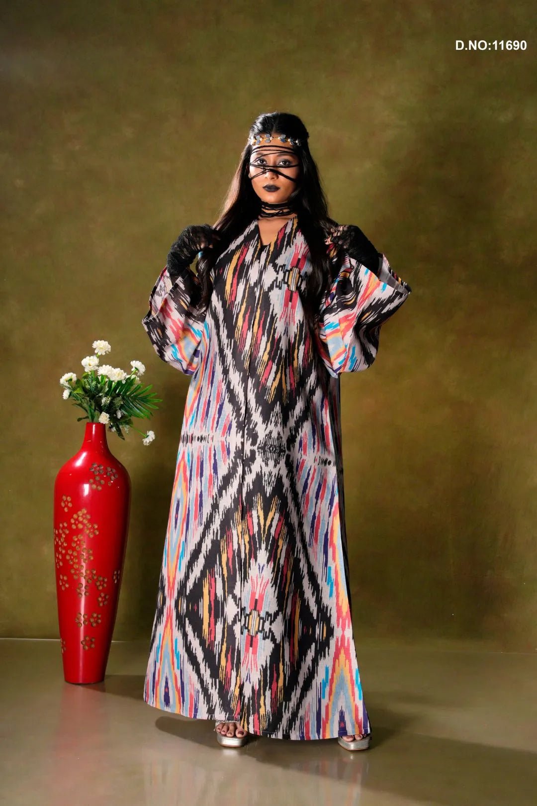 Stylish Linen Shrug with Modern Digital Print for Women - غاجي والا إكسبورت Gajiwala Export